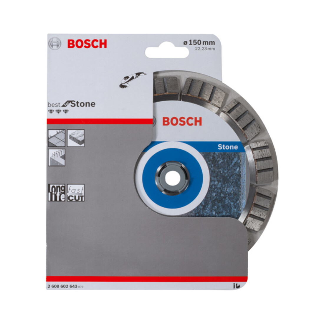 Bosch diamantdoorslijpschijf Best for Stone 150 x 22,23 x 2,4 x 12 mm