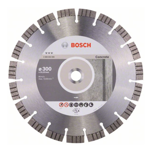 Bosch diamantdoorslijpschijf Best for Concrete 300 x 22,23 x 2,8 x 15 mm
