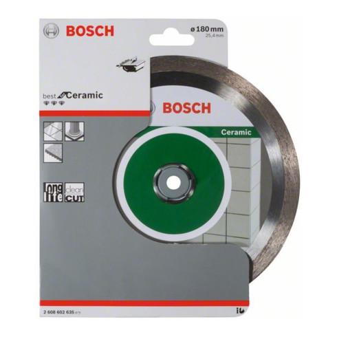 Bosch diamantdoorslijpschijf Best for Ceramic 180 x 25,40 x 2,2 x 10 mm