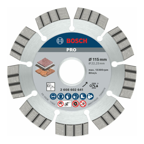 Bosch diamantdoorslijpschijf Best voor steen 115 x 22,23 x 2,2 x 12 mm