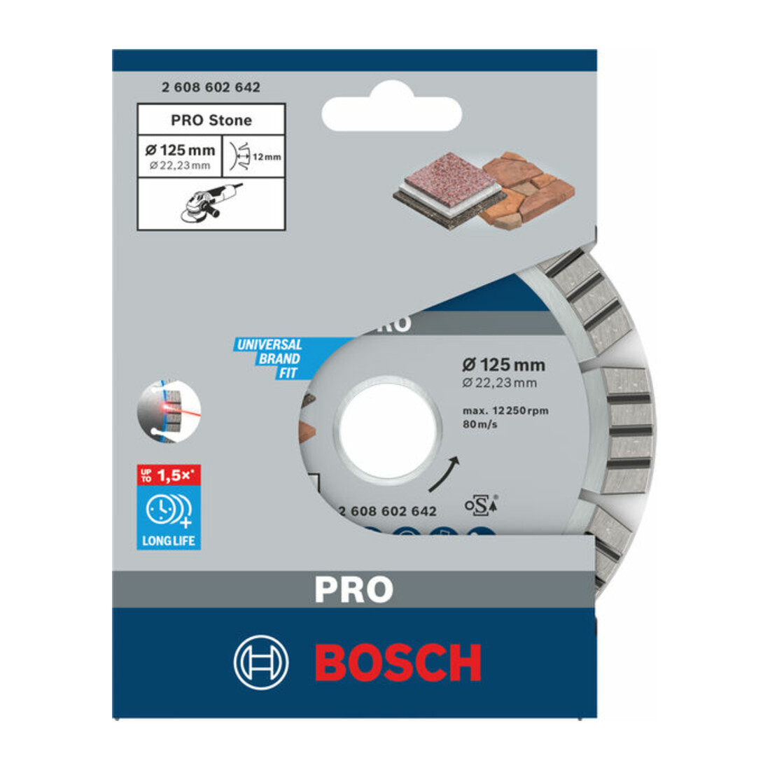 Bosch diamantdoorslijpschijf Best voor steen 125 x 22,23 x 2,2 x 12 mm