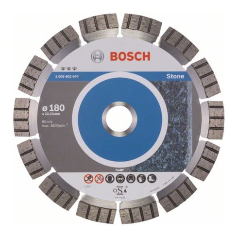 Bosch diamantdoorslijpschijf Best voor steen 180 x 22,23 x 2,4 x 12 mm