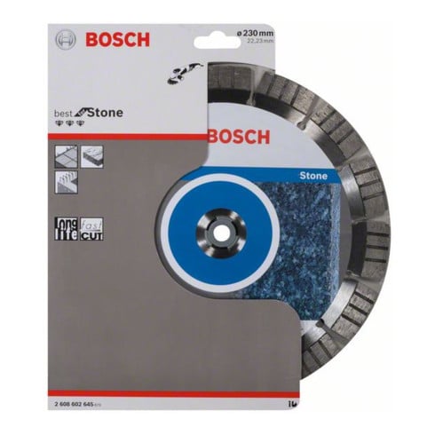 Bosch diamantdoorslijpschijf Best voor steen 230 x 22,23 x 2,4 x 15 mm