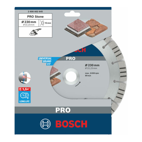 Bosch diamantdoorslijpschijf Best voor steen 230 x 22,23 x 2,4 x 15 mm