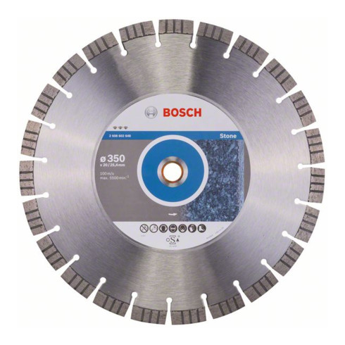 Bosch diamantdoorslijpschijf Best voor steen 350 x 20,00/25,40 x 3,2 x 15 mm