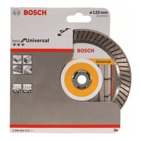 Bosch diamantdoorslijpschijf Best for Universal Turbo 125 x 22,23 x 2,2 x 12 mm