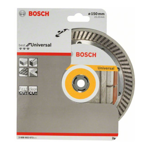 Bosch diamantdoorslijpschijf Best for Universal Turbo 150 x 22,23 x 2,4 x 12 mm