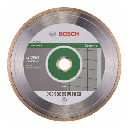 Bosch diamantdoorslijpschijf Standard for Ceramic 250 x 30 + 25,40 x 1,6 x 7 mm