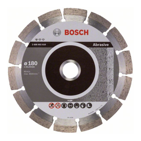 Bosch diamantdoorslijpschijf standaard voor schuurpapier 180 x 22,23 x 2 x 10 mm