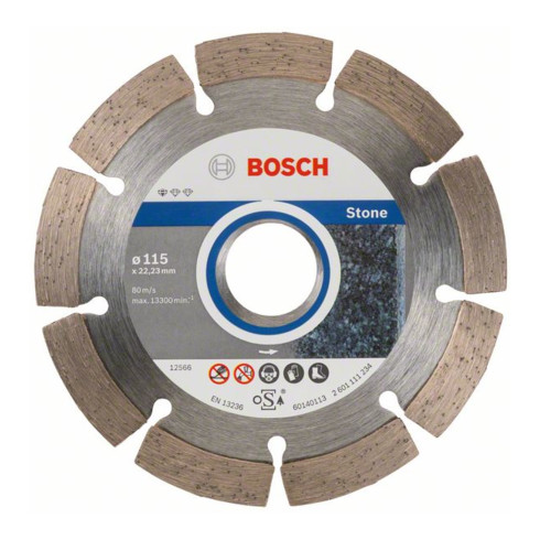 Bosch diamantdoorslijpschijf Standard for Stone, 115 x 22,23 x 1,6 x 10 mm