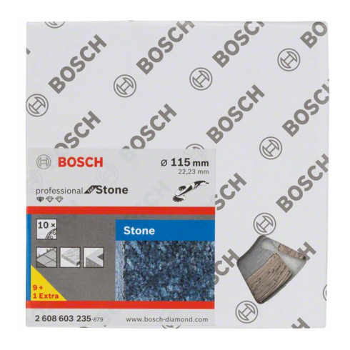 Bosch diamantdoorslijpschijf Standard for Stone, 115 x 22,23 x 1,6 x 10 mm