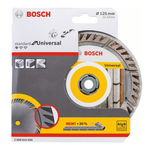 Bosch diamantdoorslijpschijf Standard for Universal 125 x 22,23 x 2 x 10 mm