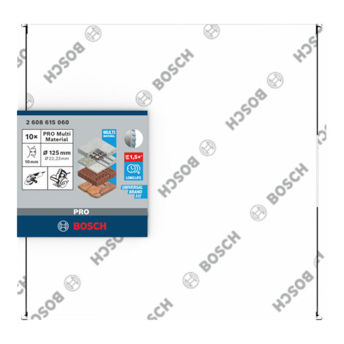 Bosch diamantdoorslijpschijf standaard voor universele 125 x 22,23 x 2 x 10 mm