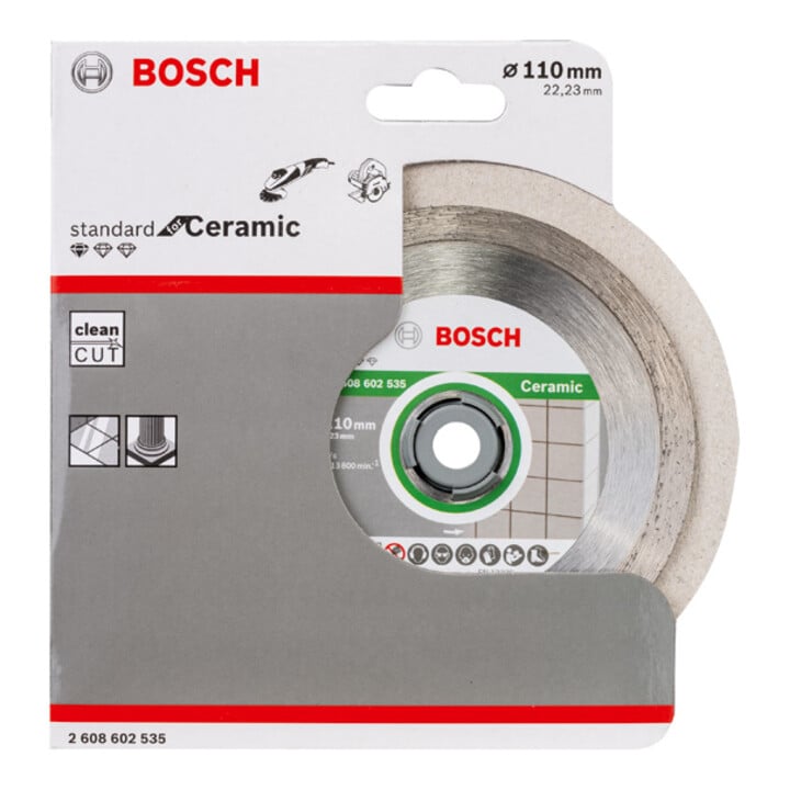Bosch diamantdoorslijpschijf Standard for Ceramic 110 x 22,23 x 1,6 x 7,5 mm