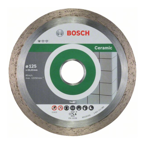 Bosch diamantdoorslijpschijf Standard for Ceramic, 125 x 22,23 x 1,6 x 7 mm