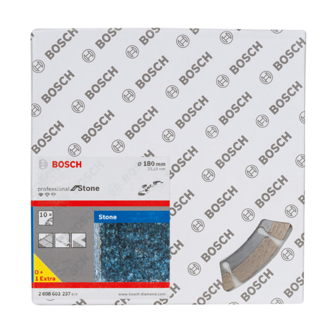 Bosch diamantdoorslijpschijf Standard for Stone, 180 x 22,23 x 2 x 10 mm