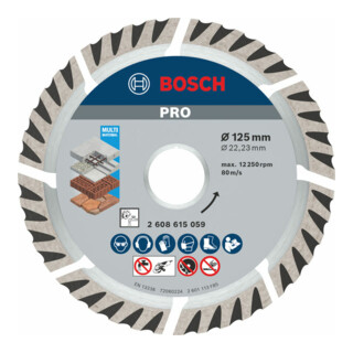 Bosch diamantdoorslijpschijf Standard for Universal 125 x 22,23 x 2 x 10 mm