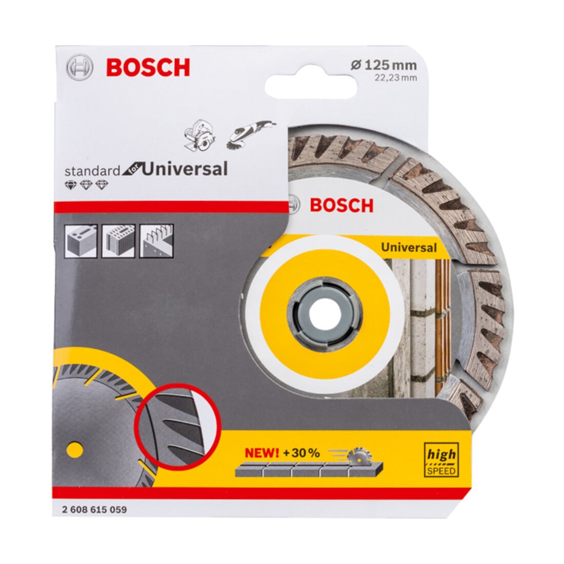Bosch diamantdoorslijpschijf Standard for Universal 125 x 22,23 x 2 x 10 mm