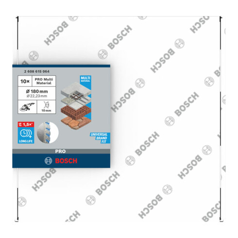 Bosch diamantdoorslijpschijf Standard for Universal, 180 x 22,23 x 2,4 x 10 mm