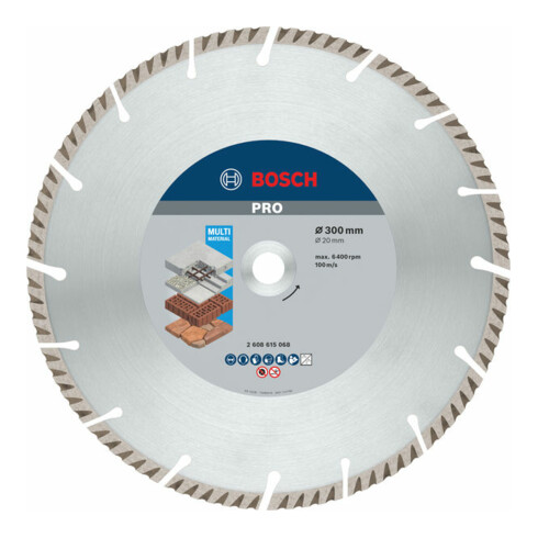Bosch diamantdoorslijpschijf Standard for Universal 300 x 20 x 3,3 x 10 mm
