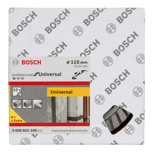 Bosch diamantdoorslijpschijf Standard for Universal Turbo 115x22,23x2x10 mm