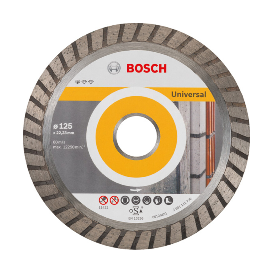 Bosch diamantdoorslijpschijf Standard for Universal Turbo 125x22,23x2x10 mm