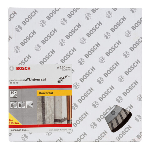 Bosch diamantdoorslijpschijf Standard for Universal Turbo 180x22,23x2,5x10 mm
