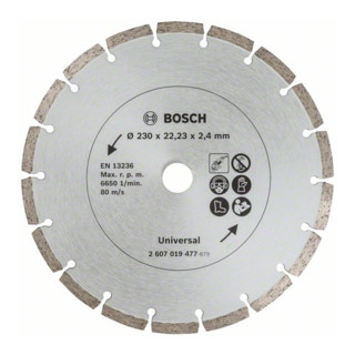 Bosch diamantdoorslijpschijf voor bouwmaterialen