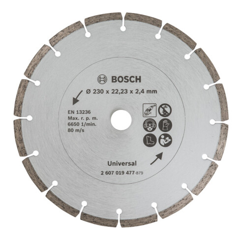 Bosch diamantdoorslijpschijf voor bouwmateriaal, diameter: 230 mm