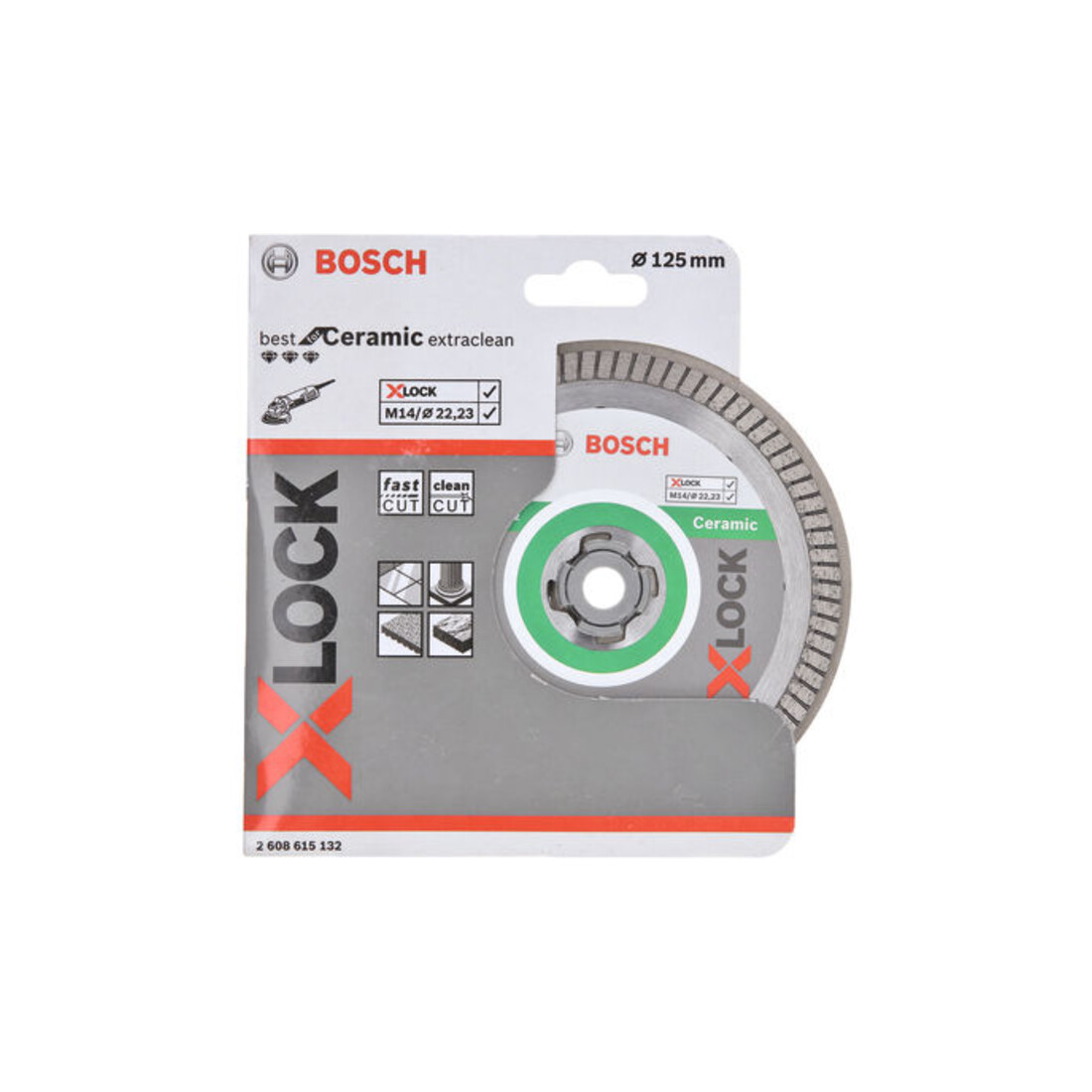 Bosch diamantdoorslijpschijf X-LOCK Best for Ceramic Extra Clean Turbo