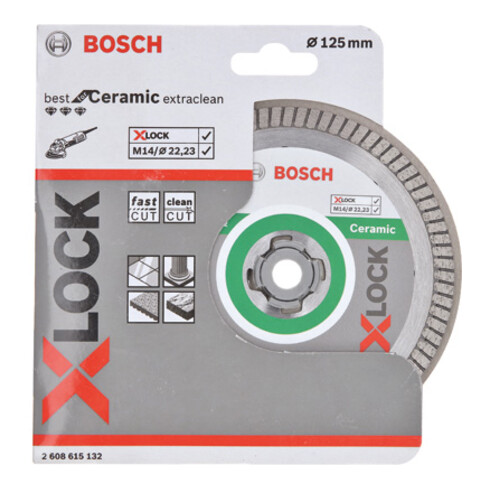 Bosch diamantdoorslijpschijf X-LOCK Best for Ceramic Extra Clean Turbo