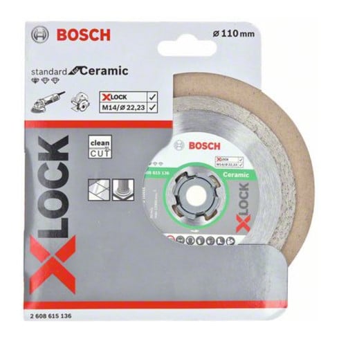 Bosch X-LOCK diamantdoorslijpschijf Standaard voor keramiek