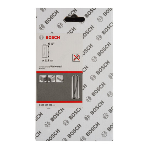 Bosch diamantdroogboorkroon G 1/2", Standard for Universal 117 mm 150 mm 6, 7 mm