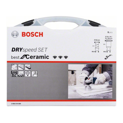 Bosch Diamantrockenbohrer-Set Diamont Dry Speed 5-teilig 20 - 68 mm