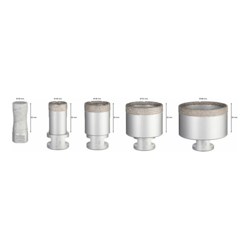 Bosch Diamantrockenbohrer-Set Diamont Dry Speed 5-teilig 20 - 68 mm