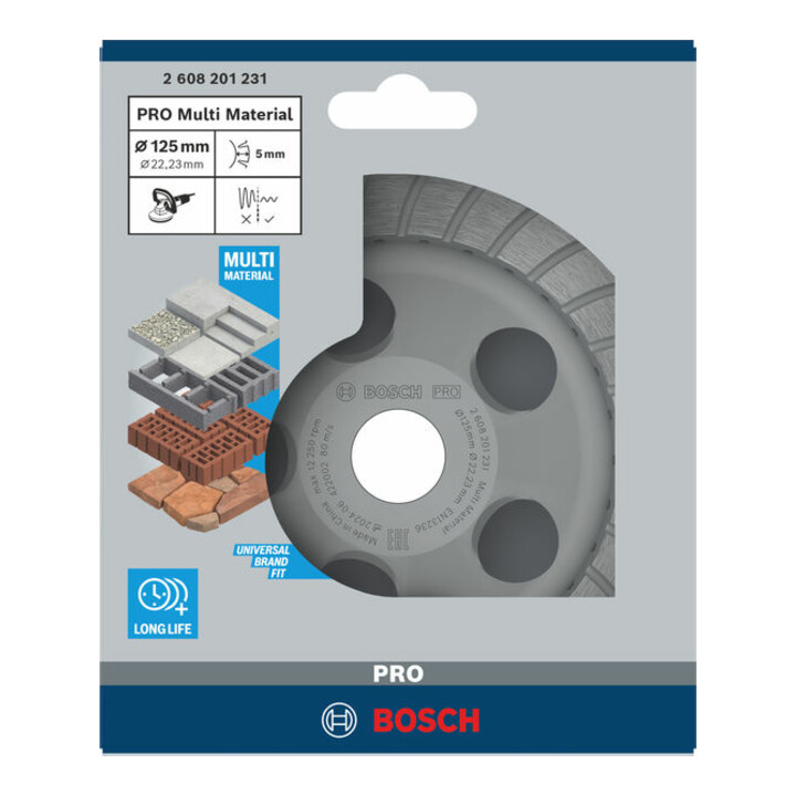 Bosch diamantschijf Best for Universal Turbo 125 x 22,23 x 5 mm geel