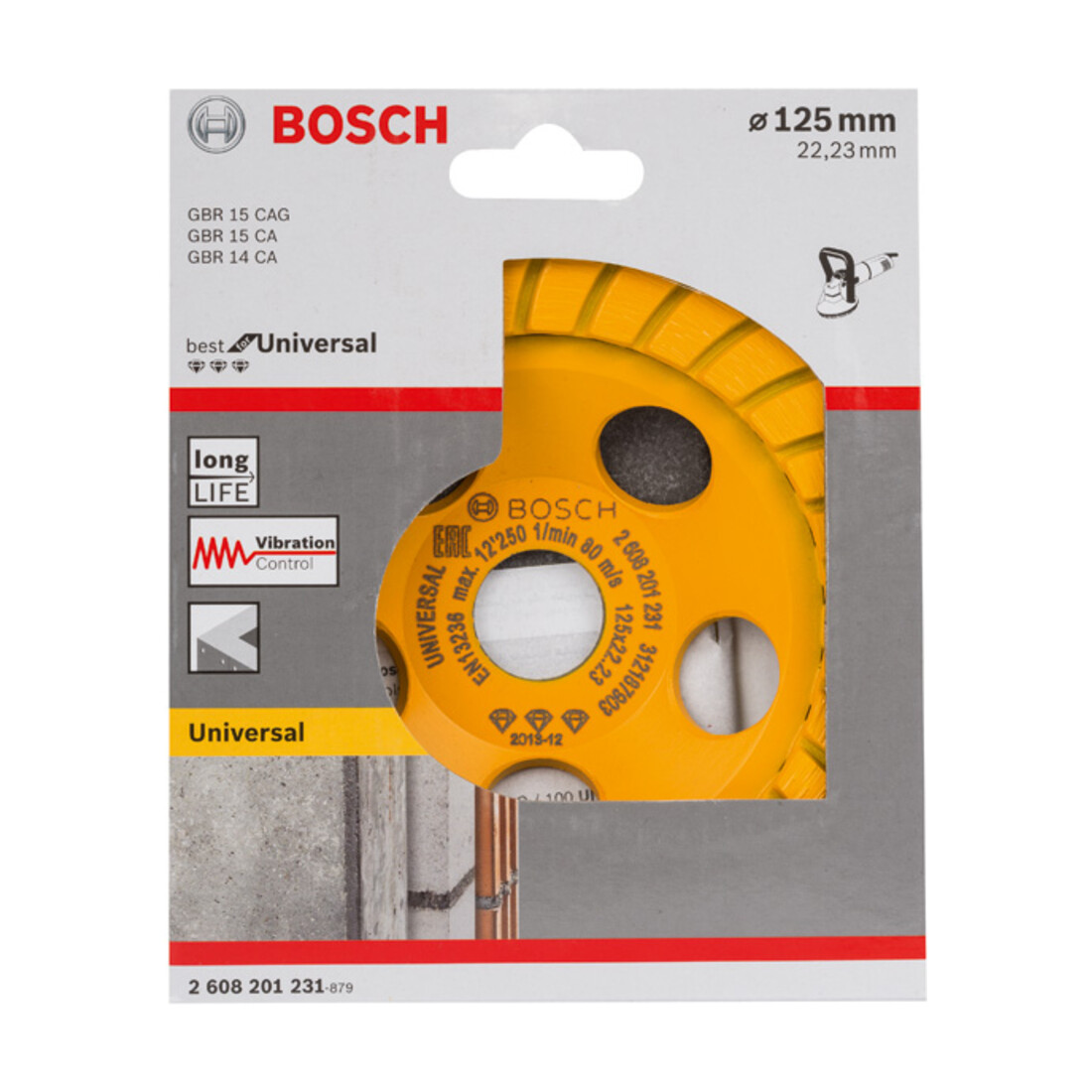 Bosch diamantschijf Best for Universal Turbo 125 x 22,23 x 5 mm geel