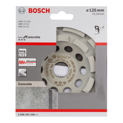 Bosch Diamanttopfscheibe Best for Concrete 125 x 22,23 x 4,5 mm