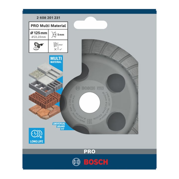 Bosch Diamanttopfscheibe Best for Universal Turbo 125 x 22,23 x 5 mm gelb