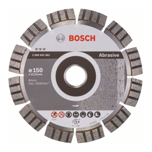 Bosch Diamanttrennscheibe Best for Abrasive 150 x 22,23 x 2,4 x 12 mm