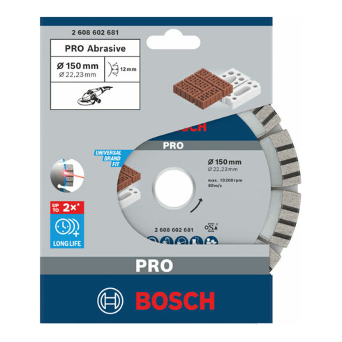 Bosch Diamanttrennscheibe Best for Abrasive 150 x 22,23 x 2,4 x 12 mm