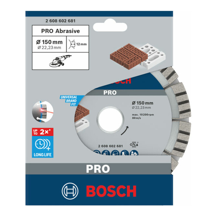 Bosch Diamanttrennscheibe Best for Abrasive 150 x 22,23 x 2,4 x 12 mm