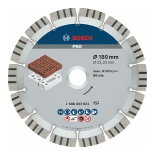 Bosch Diamanttrennscheibe Best for Abrasive 180 x 22,23 x 2,4 x 12 mm