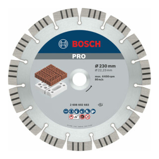 Bosch Diamanttrennscheibe Best For Abrasive 230 X 22, 23 X 2, 4 X 15 Mm