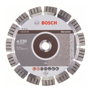 Bosch Diamanttrennscheibe Best for Abrasive 230 x 22,23 x 2,4 x 15 mm