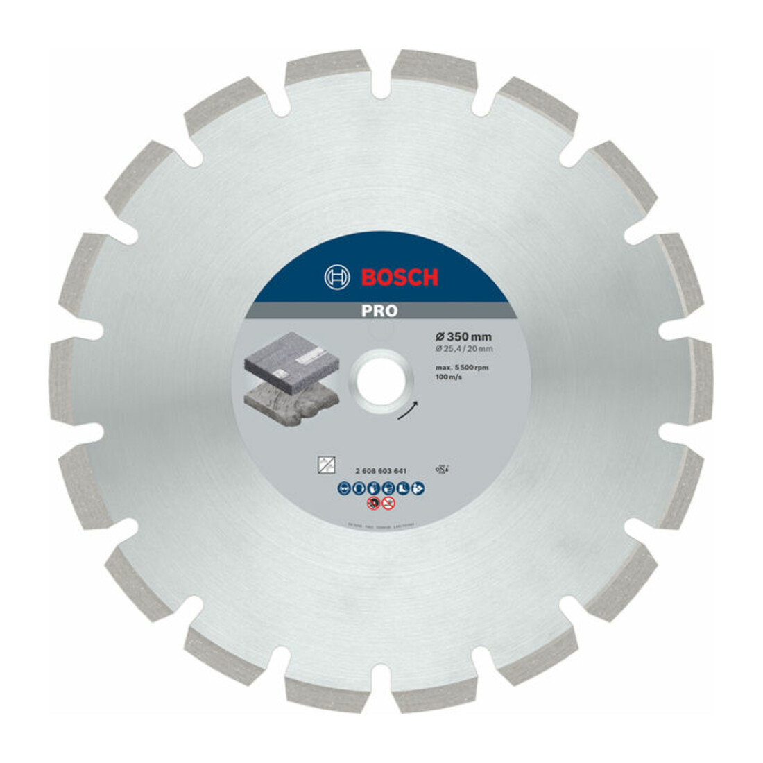 Bosch Diamanttrennscheibe Best for Asphalt 350 x 20,00 + 25,40 x 3,2 x 12 mm