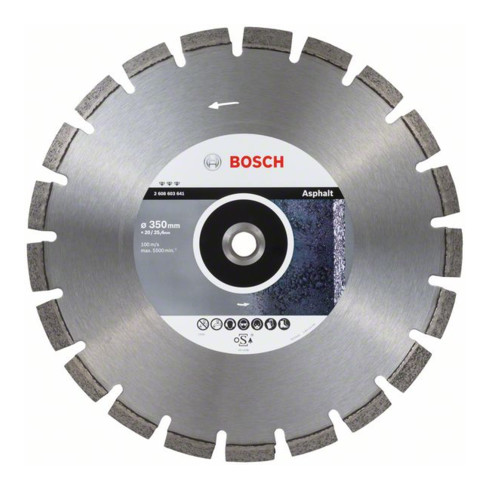 Bosch Diamanttrennscheibe Best for Asphalt 350 x 20,00 + 25,40 x 3,2 x 12 mm