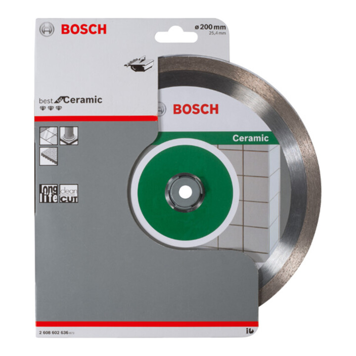 Bosch Diamanttrennscheibe Best for Ceramic 200 x 25,40 x 2,2 x 10 mm