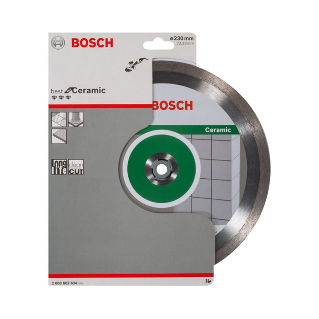 Bosch Diamanttrennscheibe Best for Ceramic 230 x 22,23 x 2,4 x 10 mm