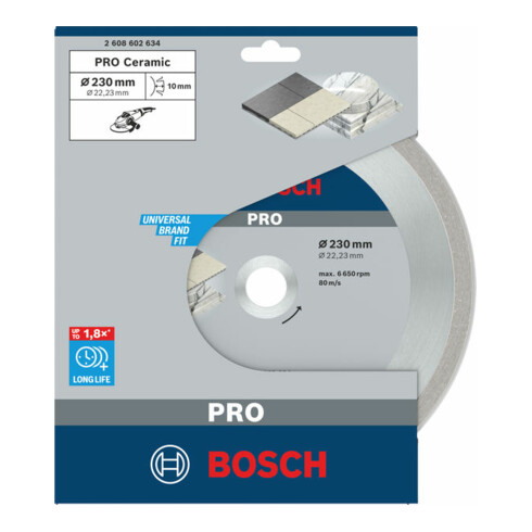 Bosch Diamanttrennscheibe Best for Ceramic 230 x 22,23 x 2,4 x 10 mm